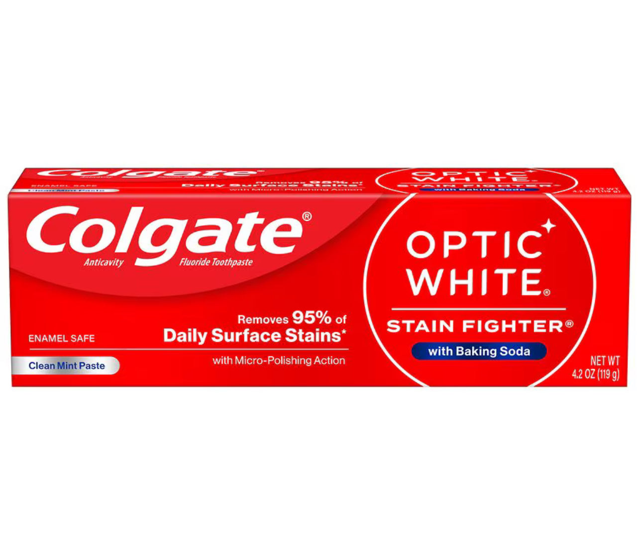 Colgate Optic White Toothpaste W/ Baking Soda 4.2 Oz