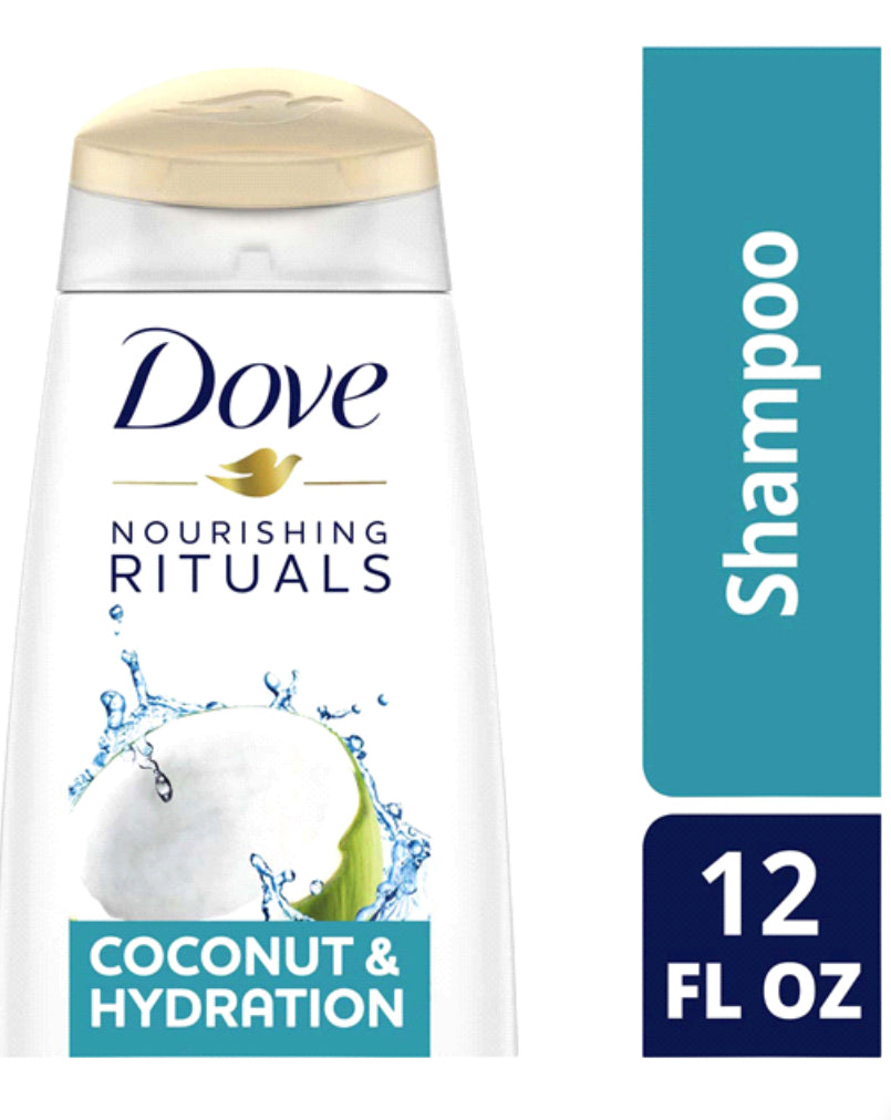 Dove Coconut Hydration Shampoo 12 Oz.