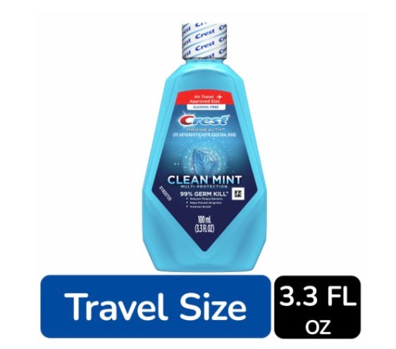 Crest Clean Mint Mouthwash 3.3 Oz.