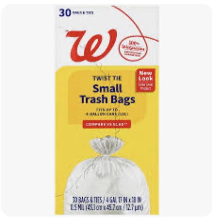 Walgreens Small Trash Bags 4 Gallon 30 Ct.