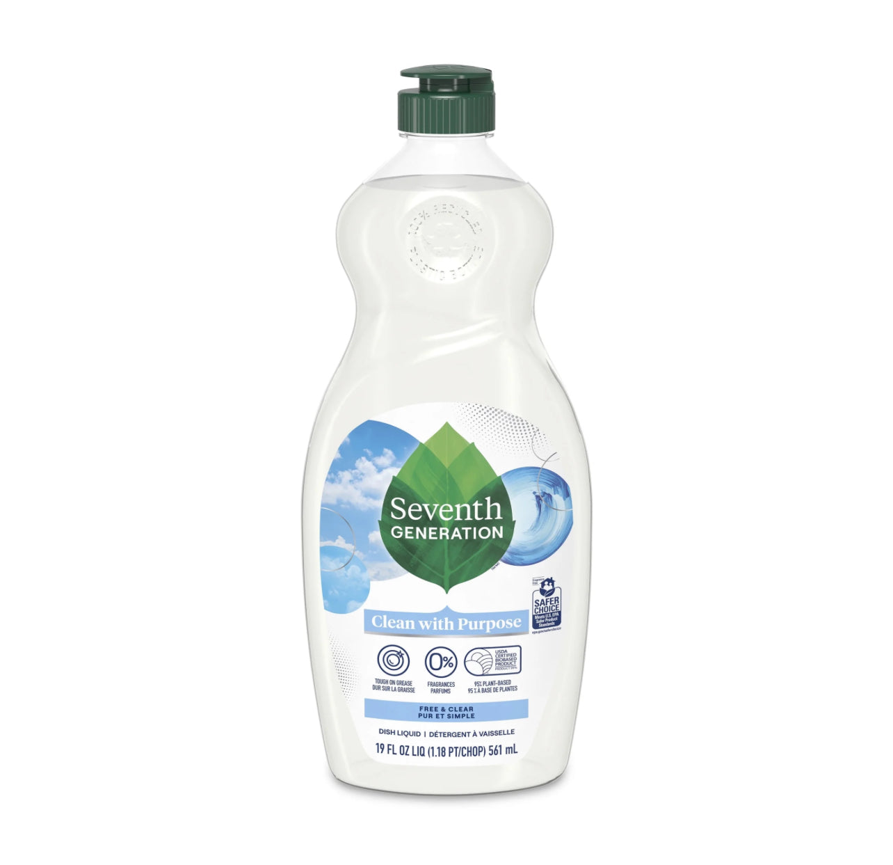 Seventh Generation Free & Clear Dish Liquid 19 Oz.