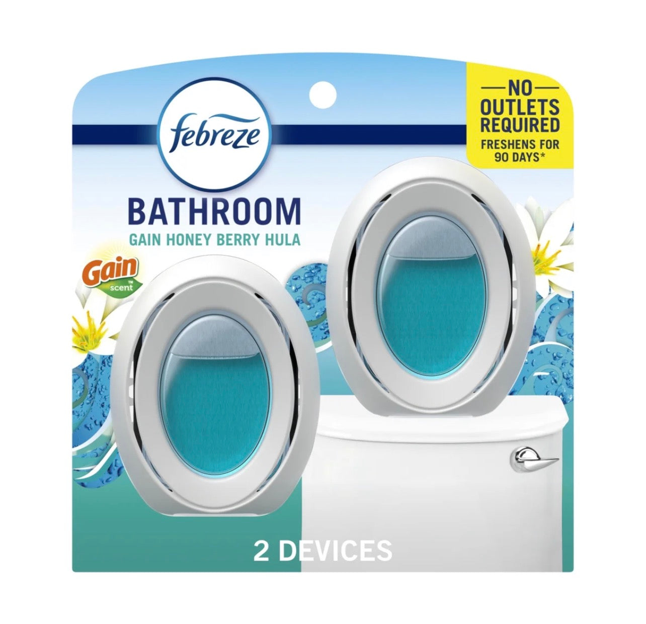 Febreze Bathroom 2 Ct. Gain Honey Berry Hula