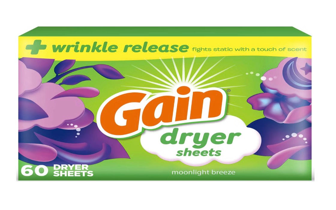 Gain Dryer Sheet Moonlight Breeze 60 Ct.