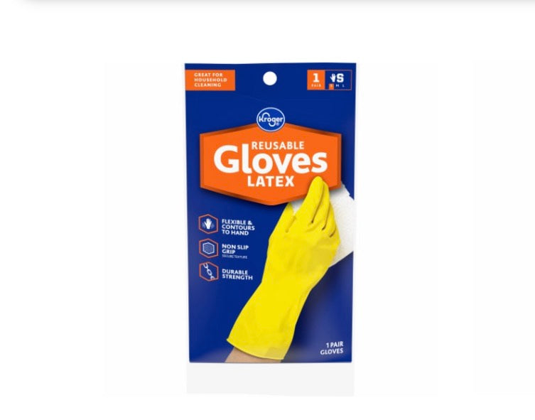 Kroger Reusable Latex Gloves (S)