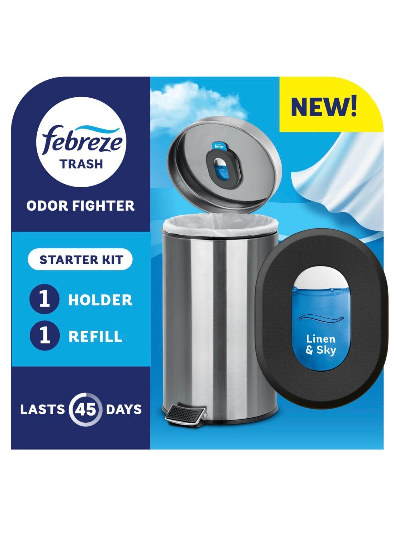 Febreze Trash Odor Fighter Linen & Sky
