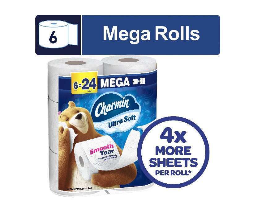 Charmin Mega Ultra Soft 6 Ct.