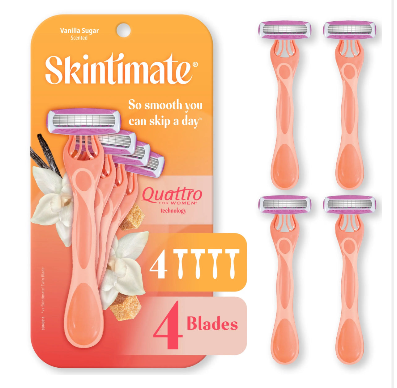 Skintimate Razor Vanilla Sugar 4 Ct.