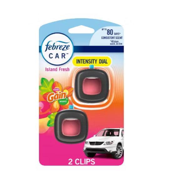 Febreze Gain Island Fresh Car Clip 2 Ct.